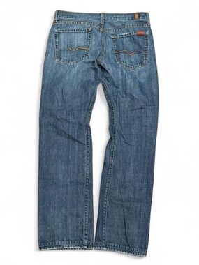 Y2K 7 For All Mankind Faded Straight Jeans Made in USA
